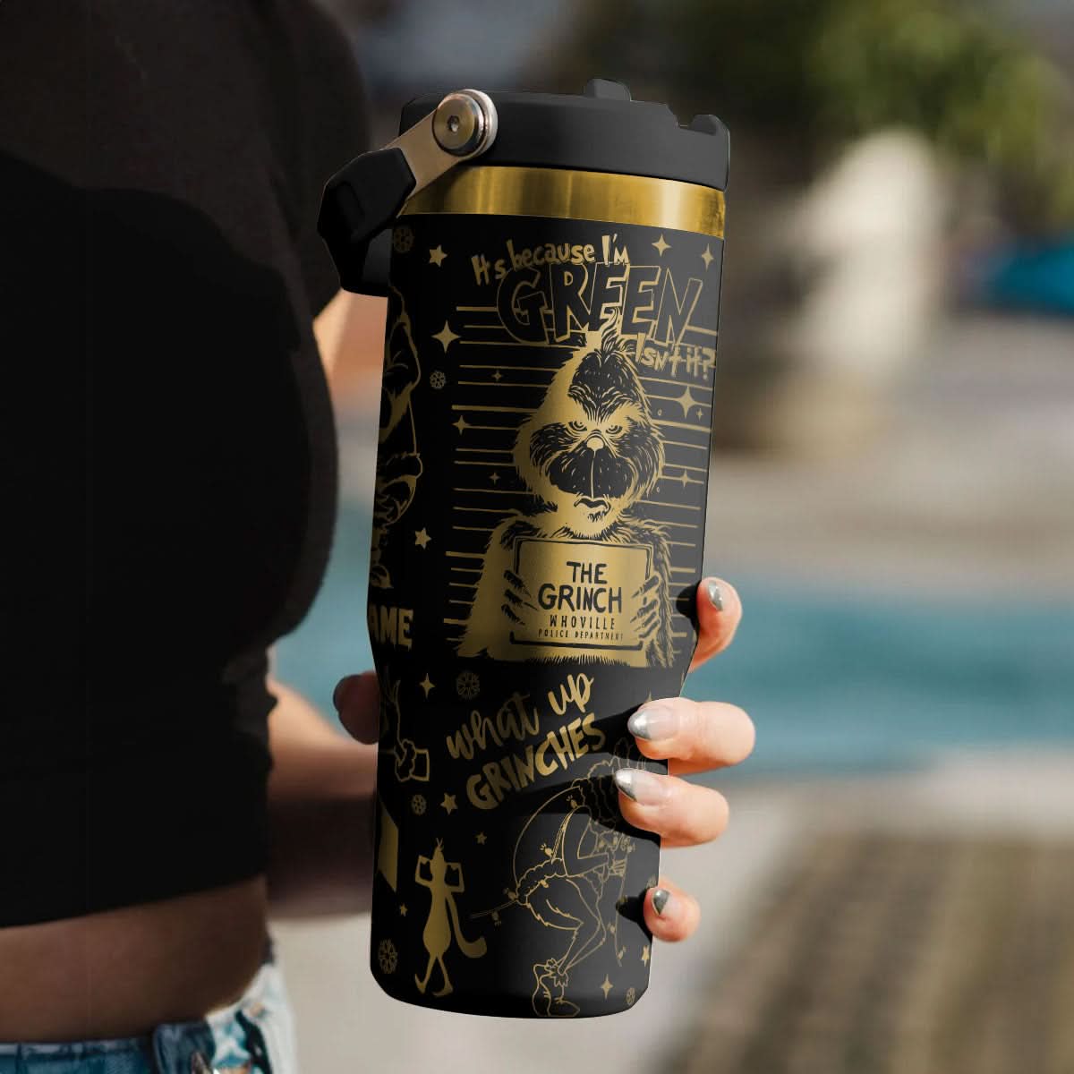 Custom Grinch Movie, Gift For Grinch Fan IceFlow 40oz Tumbler - 410TTTLTB015
