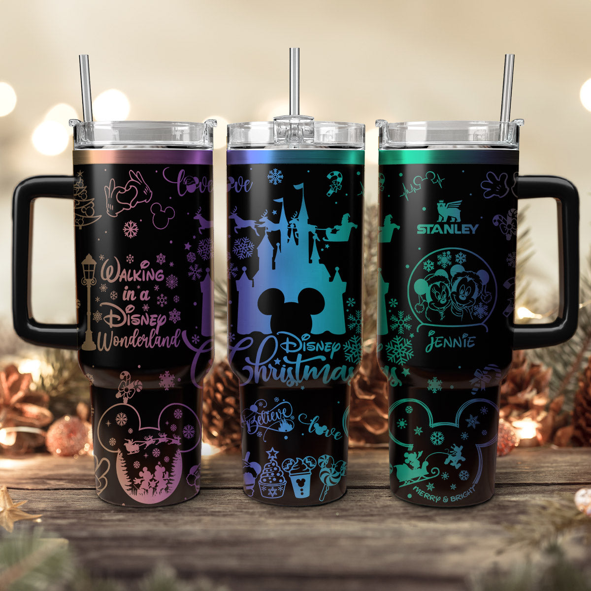 Custom Christmas Disney 40oz Tumbler - 410QA-TB037