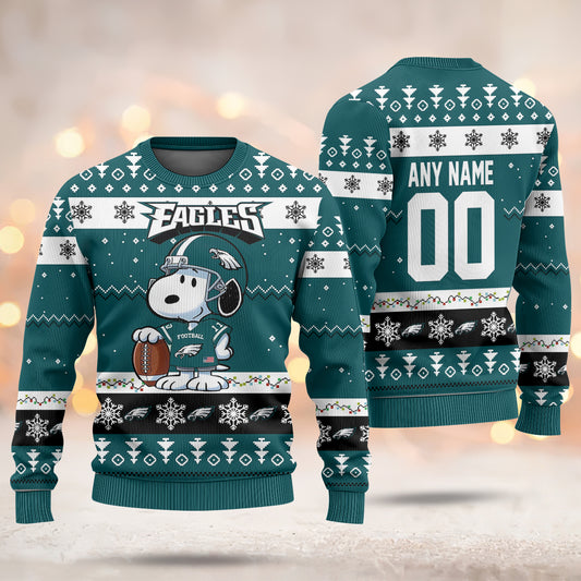 Custom Football Team Ugly Sweater -411QA-US006