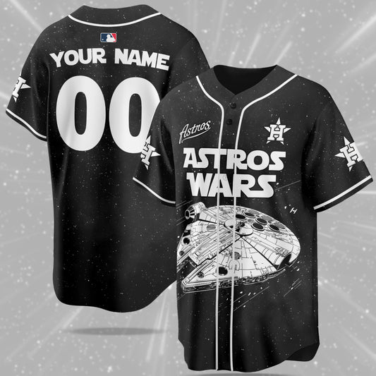 Custom Name Houston Astros MLB x Star Wars Edition Jersey