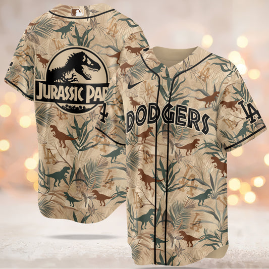 Los Angeles Dodgers MLB Jurassic World Rebirth 2025 Baseball Jersey