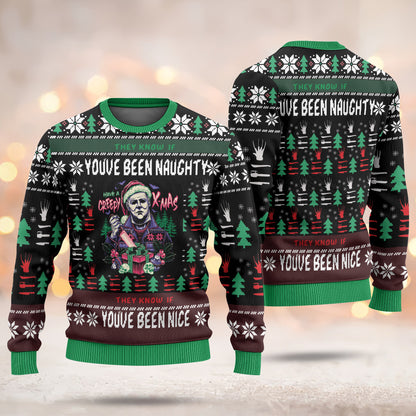 Custom Michael Myersm Michael Myers Ugly Sweater - 411TT-US008