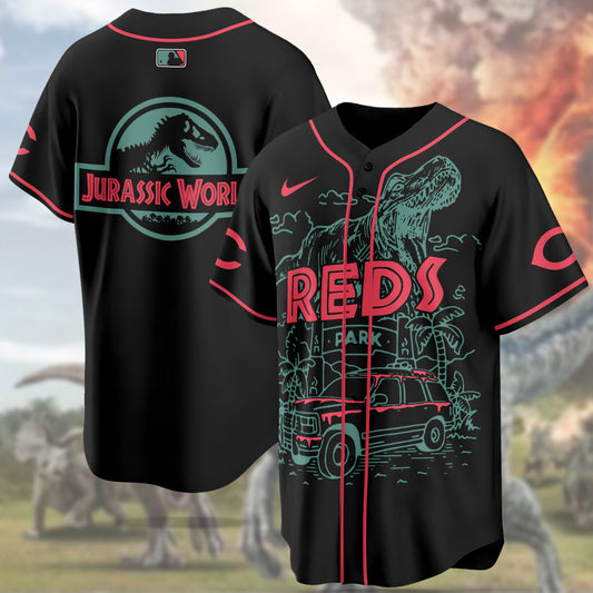 Cincinnati Reds MLB x Jurassic World New Era Baseball Jersey