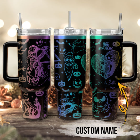 Custom Name Couple The Nightmare Before Stanley 40 oz Tumbler