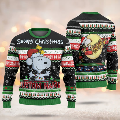 A Best Gift For Fan, Custom Snoopy Ugly Sweater - 411QA-US012