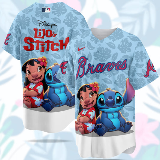 Atlanta Braves MLB x Lilo & Stitch Jersey Limited