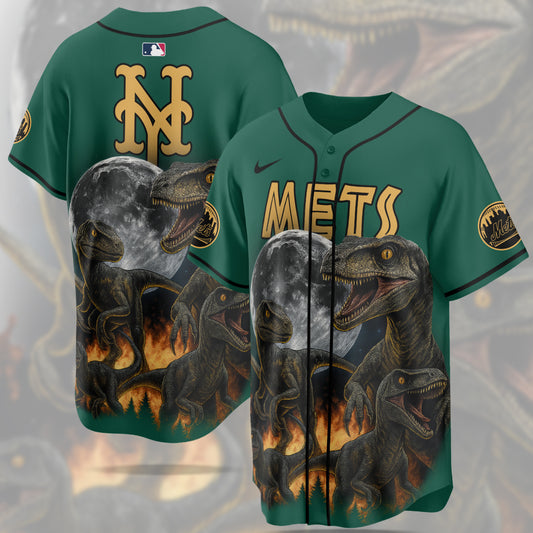 New York Mets MLB x Jurassic World New Era Baseball Jersey