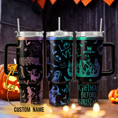 Custom Jack Nightmare Christmas Engraved Stanley 40oz Tumbler