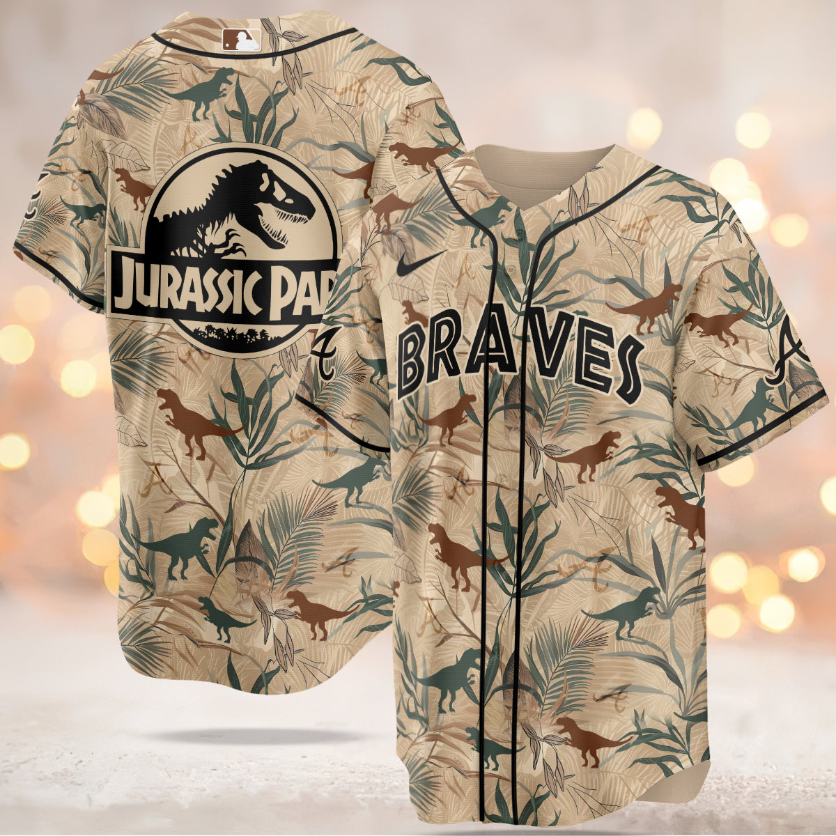 Atlanta Braves MLB Jurassic World Rebirth 2025 Baseball Jersey