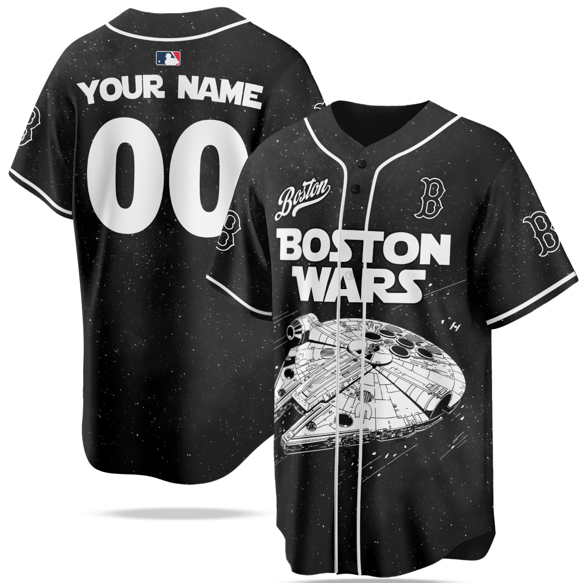 Custom Name Boston Red Sox MLB x Star Wars Edition Jersey