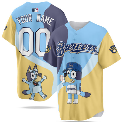 Milwaukee Brewers 2025 Bluey Night Limited Jersey
