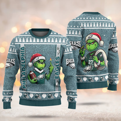 A Best Gift For Fan, Custom Football Teams  Ugly Sweater _ 411MC-US021