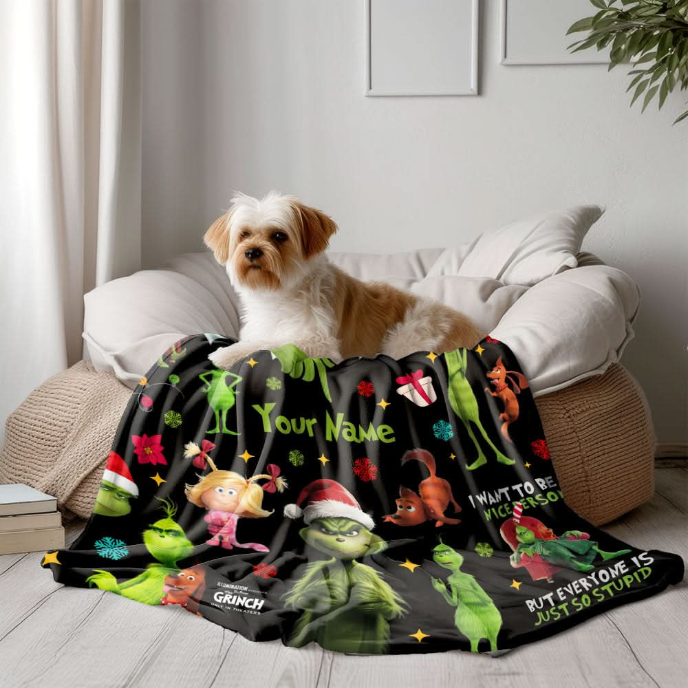 Custom Grinch Blanket - 410QATLBL007