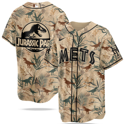 New York Mets MLB Jurassic World Rebirth 2025 Baseball Jersey