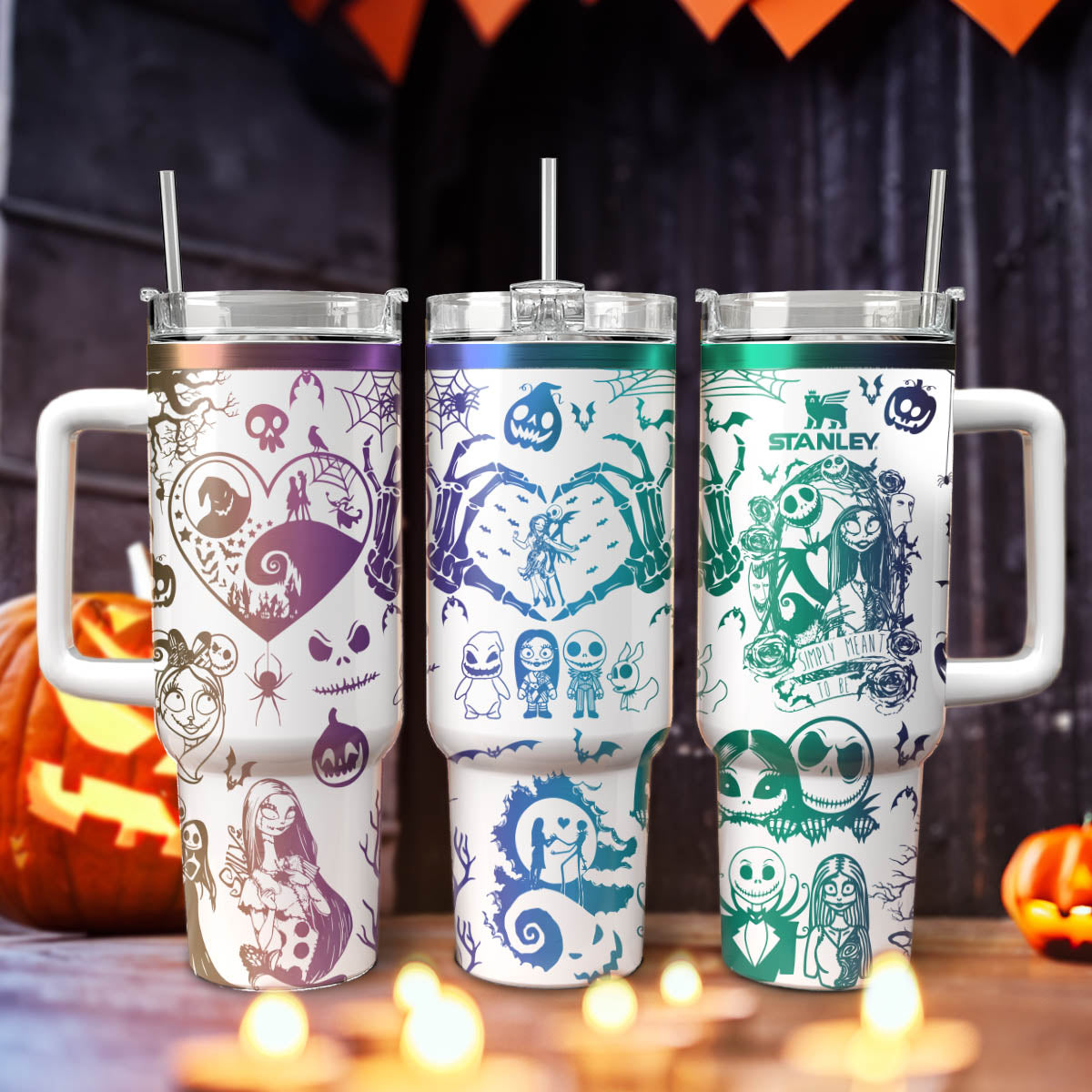 Nightmare Christmas Engraved Stanley 40oz Tumbler
