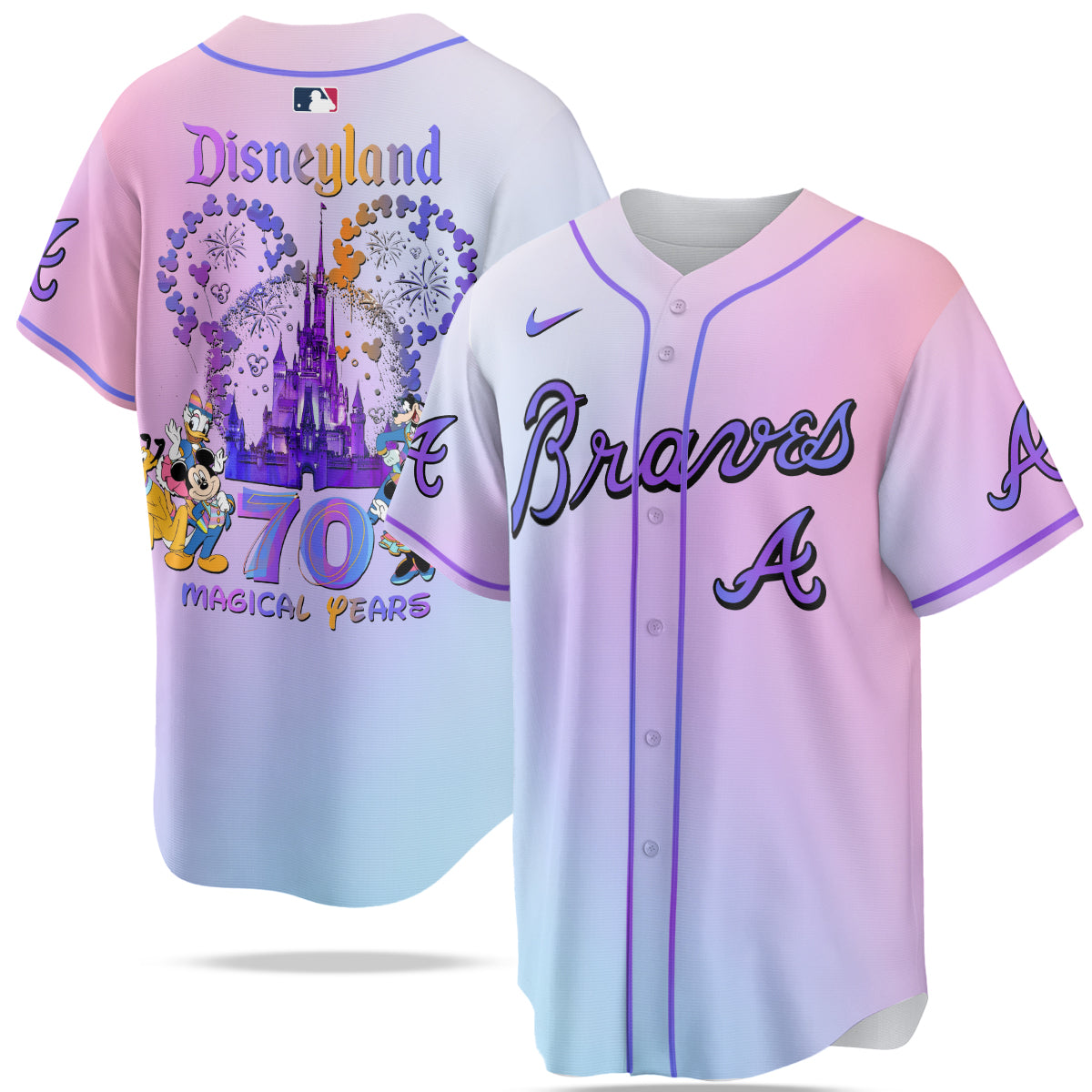 Atlanta Braves MLB x Disneyland 70th Anniversary Baseball Jersey