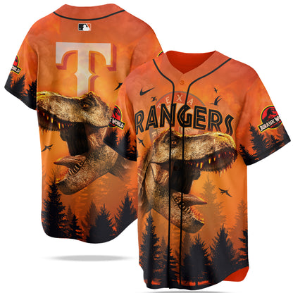 Texas Rangers MLB x Jurassic World New Era Baseball Jersey