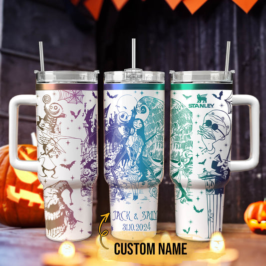 Custom Name Couple The Nightmare Before Stanley 40 oz Tumbler