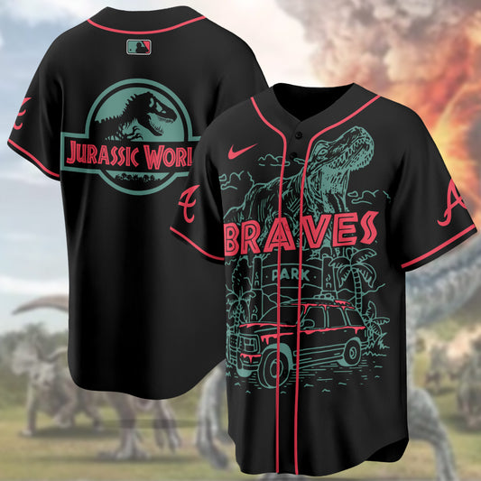 Atlanta Braves MLB x Jurassic World New Era Baseball Jersey