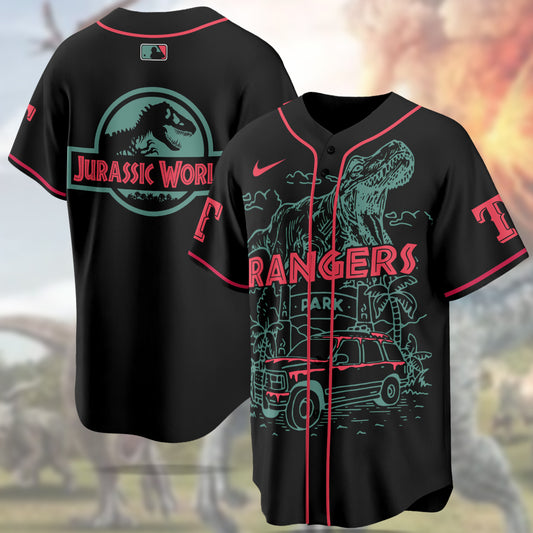 Texas Rangers MLB x Jurassic World New Era Baseball Jersey