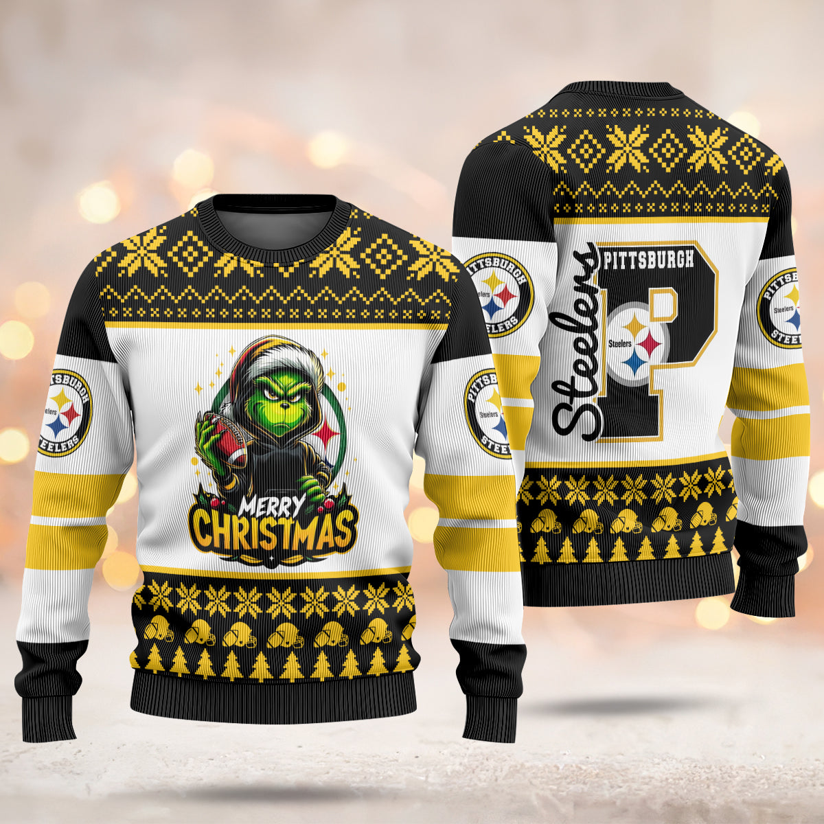 Custom Football Grinch Ugly Sweater -411TT-US017