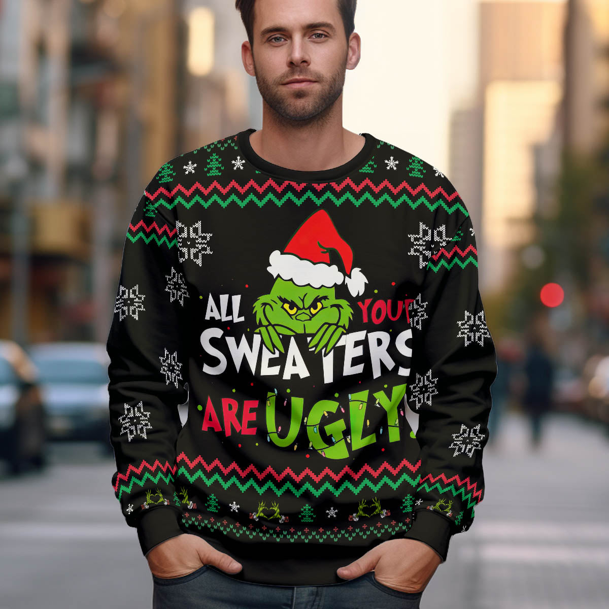 Custom Grinch Ugly Sweater - 410TTTLUS001