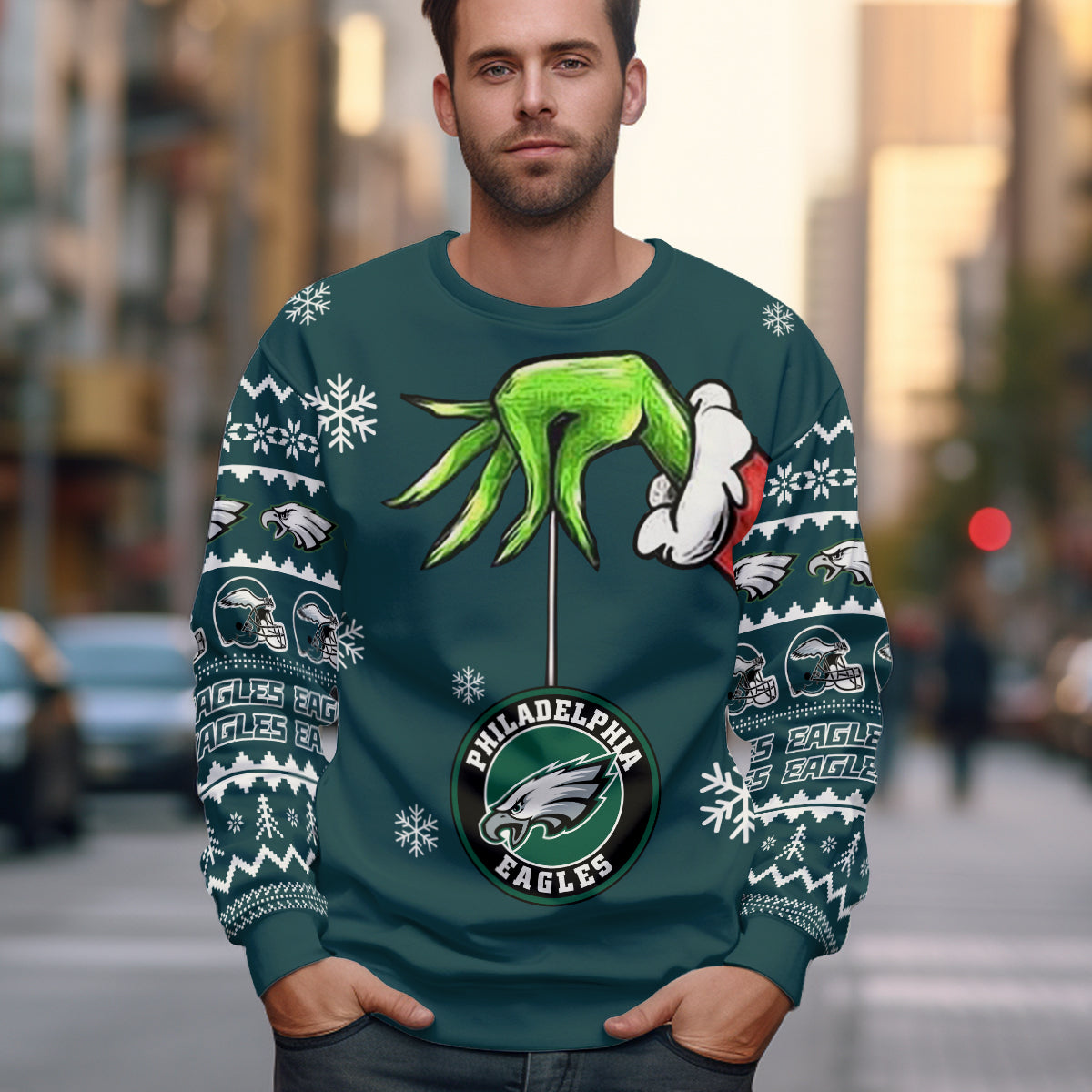 A Best Gift For Fan, Custom Football Teams Ugly Sweater _ 411MC-US002