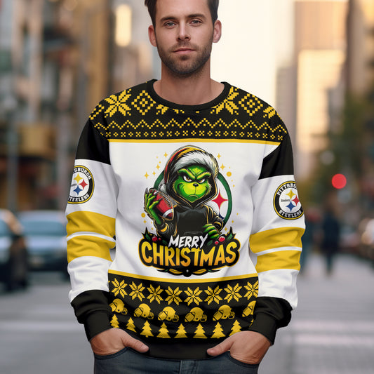 Custom Football Grinch Ugly Sweater -411TT-US017