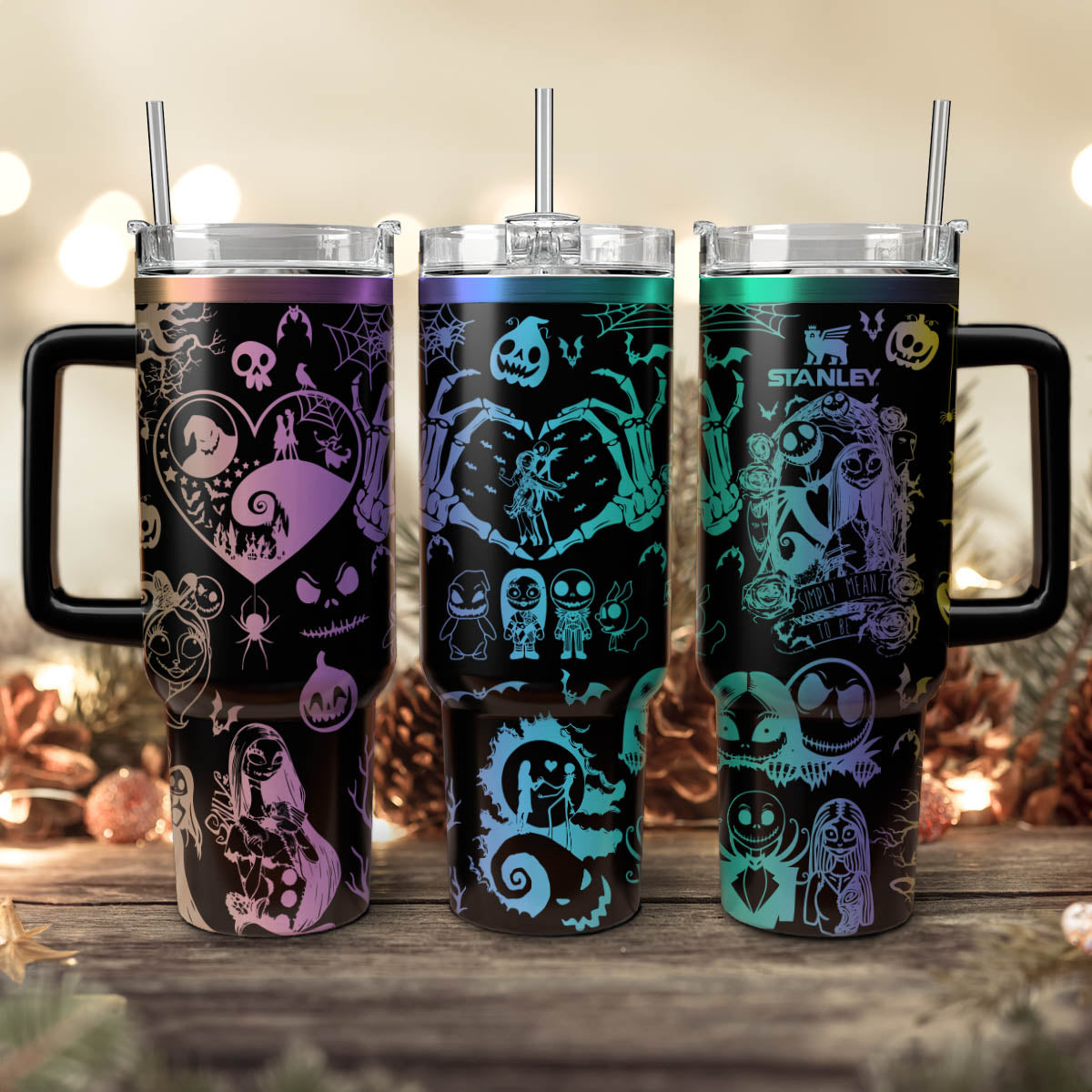 Nightmare Christmas Engraved Stanley 40oz Tumbler