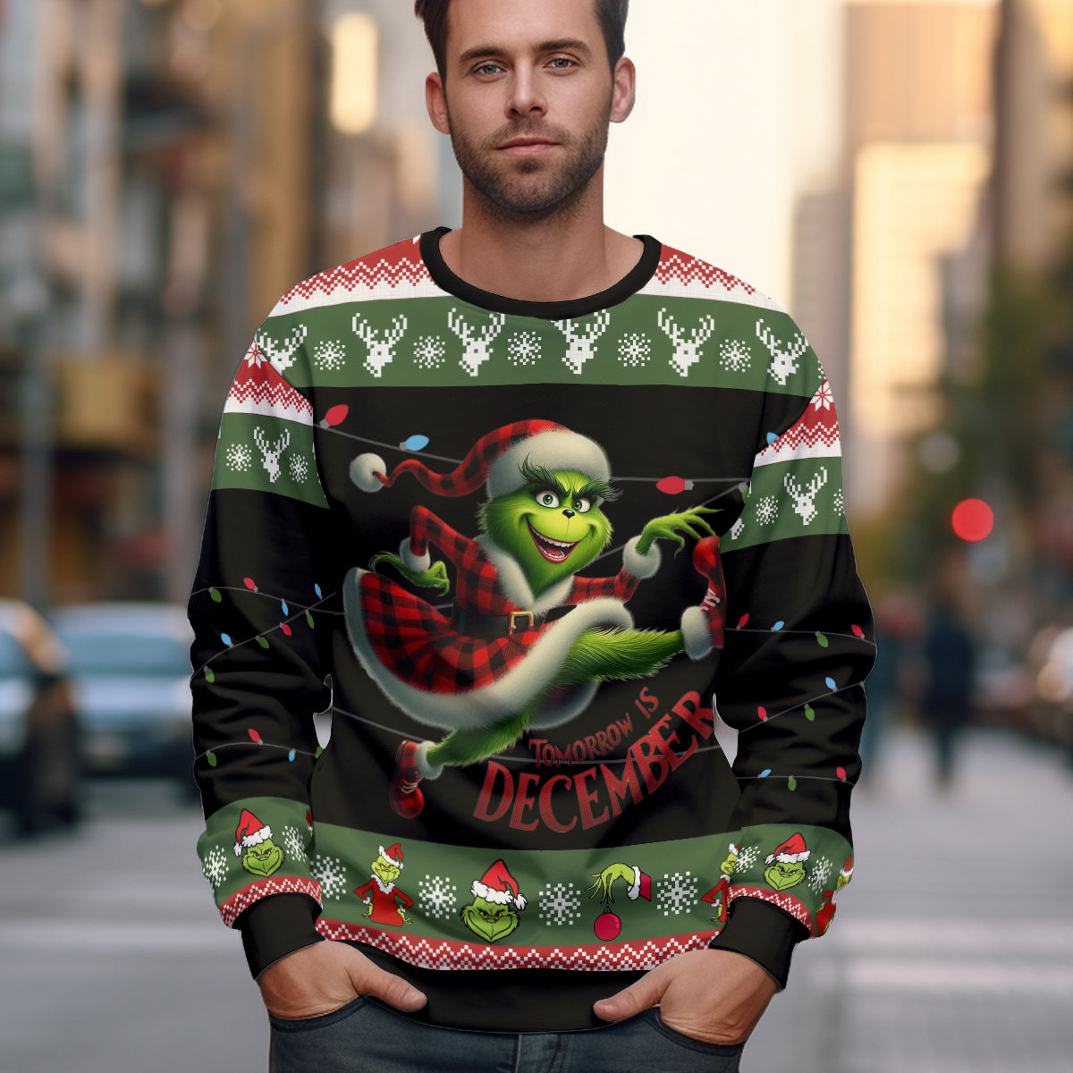 Custom Grinch Ugly Sweater - 411QA-US008