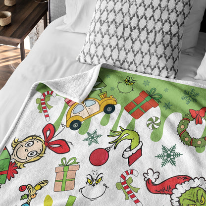 Custom Grinch Movie Blanket - 410QA-BL003