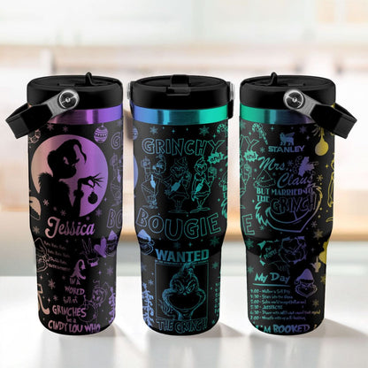 Custom Name Grinch IceFlow 40oz Tumbler - 410HLTLTB006
