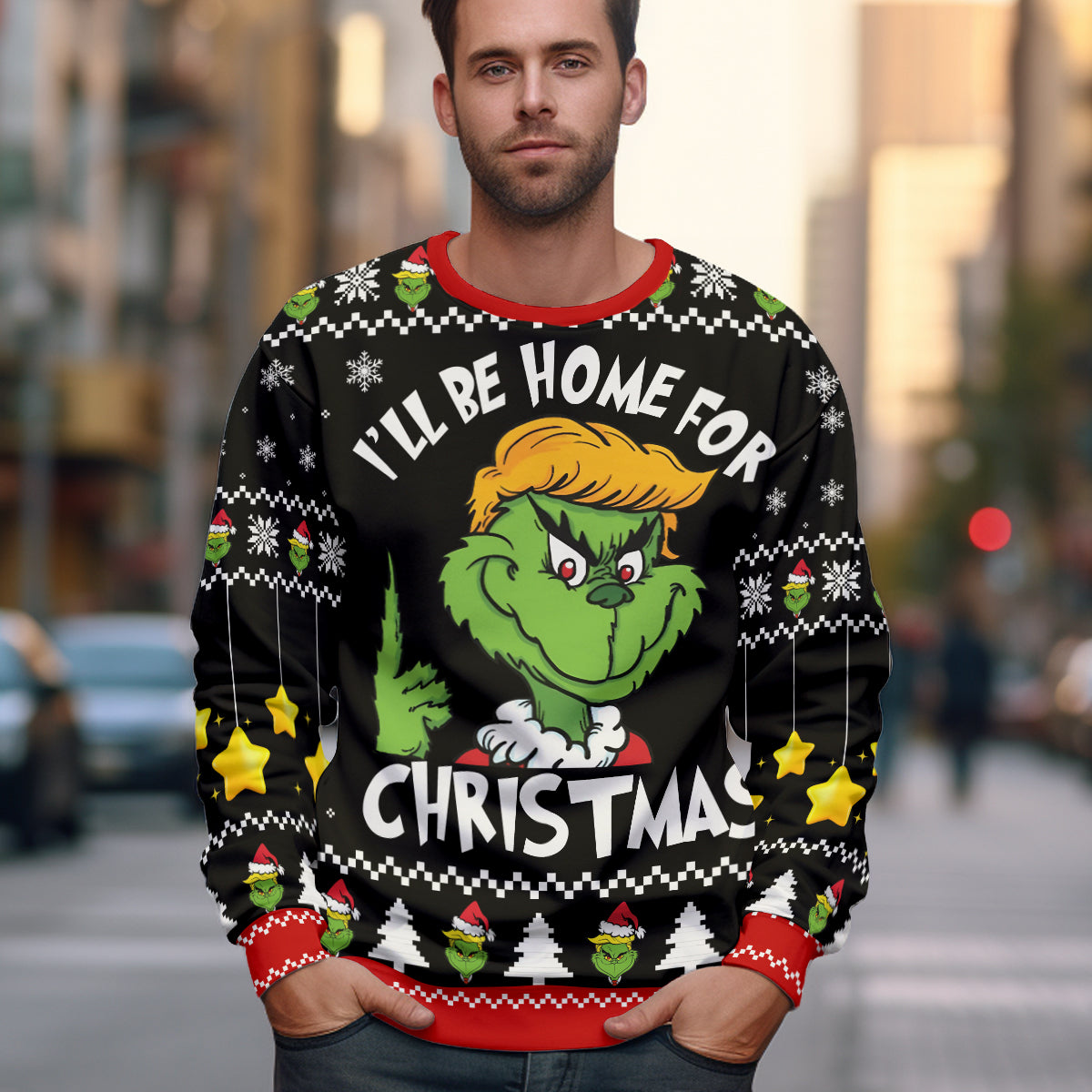 A Best Gift For Fan, Custom Grinch Ugly Sweater - 411QA-US020