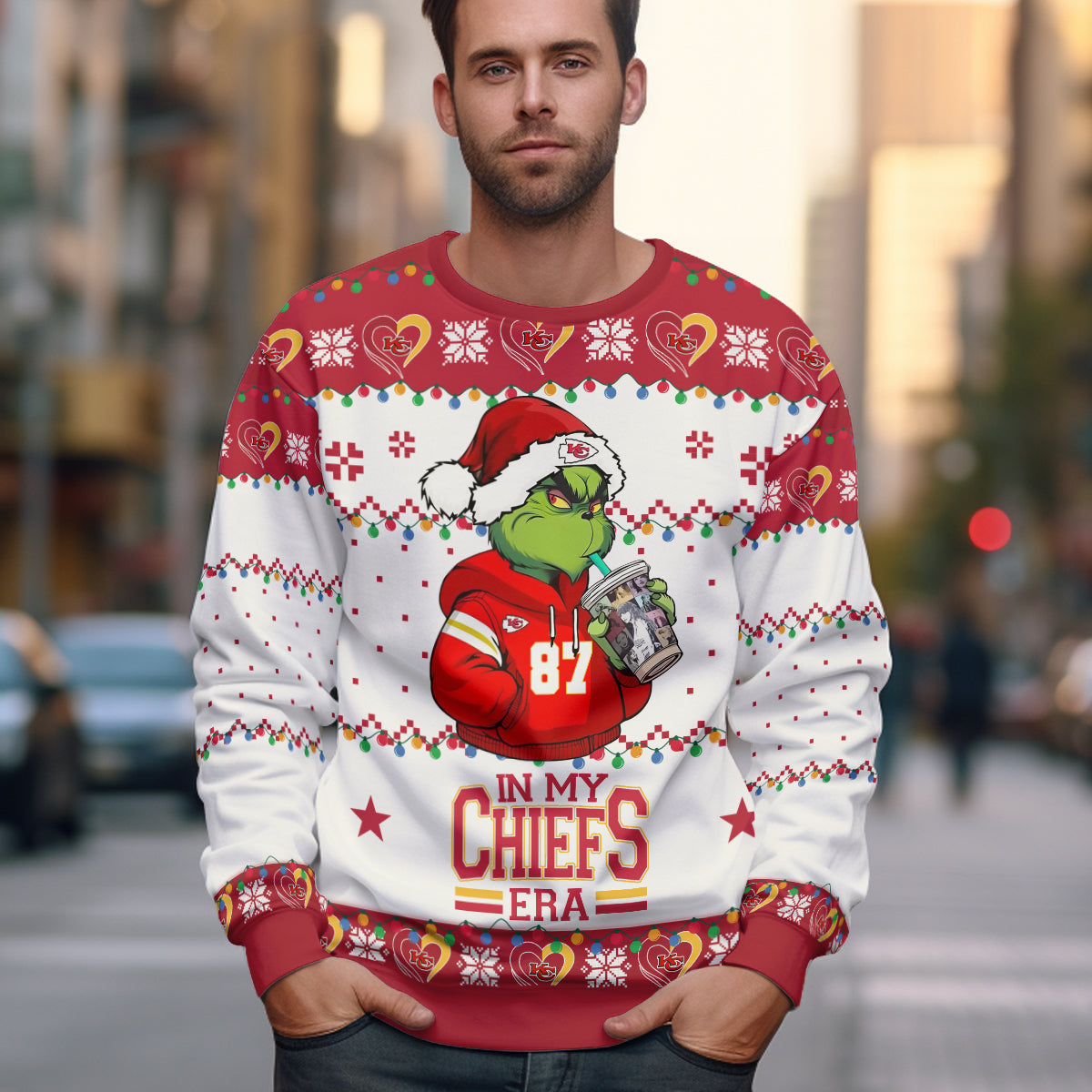 Custom TS Chiefs Grinch Chiefs Ugly Sweater - 411QA-US010