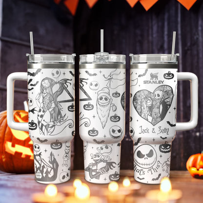 Custom Name Couple The Nightmare Before Stanley 40 oz Tumbler