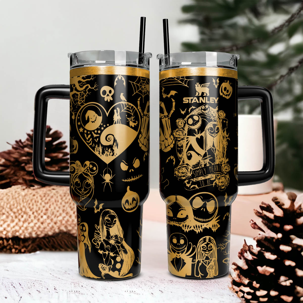 Nightmare Christmas Engraved Stanley 40oz Tumbler