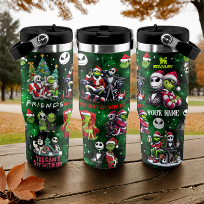 Custom Couple Grinch and The Nightmare Before Christmas, Gift For Christmas IceFlow 40oz Tumbler - 410QATLTB034