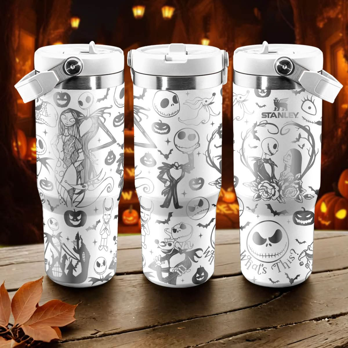 Custom Name Nightmare Before Christmas IceFlow 40oz Tumbler - 408HLTLTB087