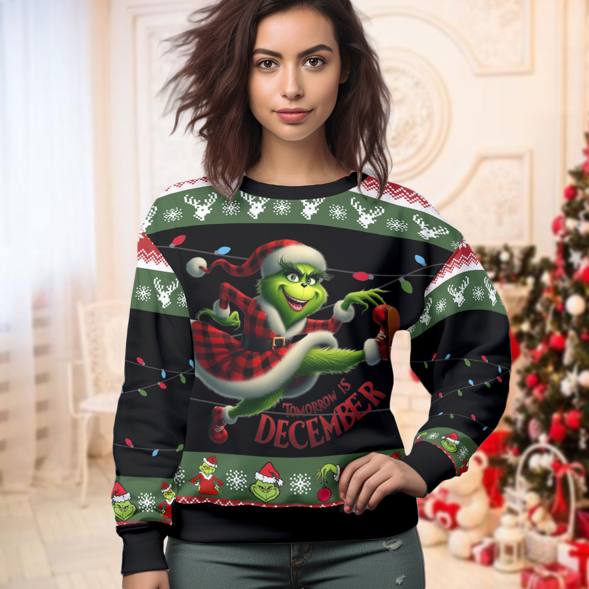 Custom Grinch Ugly Sweater - 411QA-US008