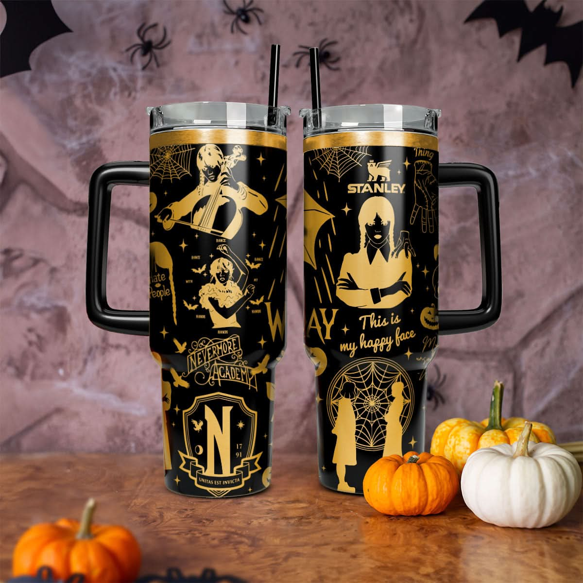 Wednesday Addams 40oz Custom Tumbler - 409HLTLTB182