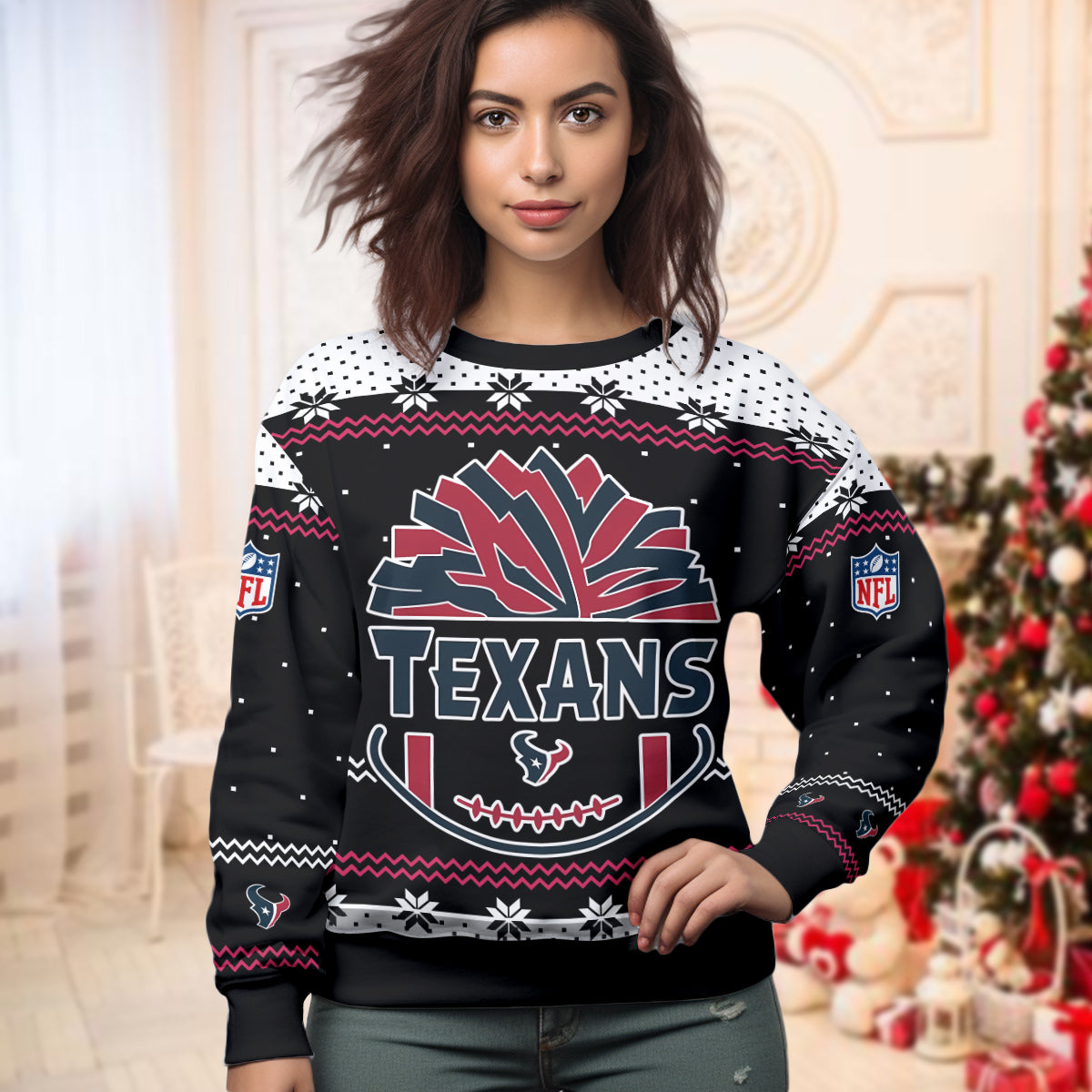 A Best Gift For Fan, Custom Football Teams Ugly Sweater _ 411MC-US003