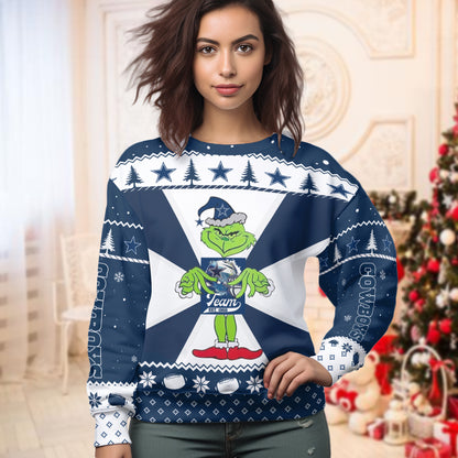 Custom Dallas Grinch Ugly Sweater - 411TT-US006