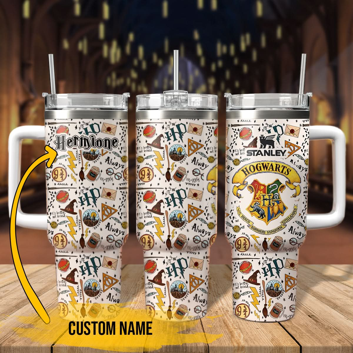 Custom Name HP Wizard Printed Tumbler - 407HLTLTB060