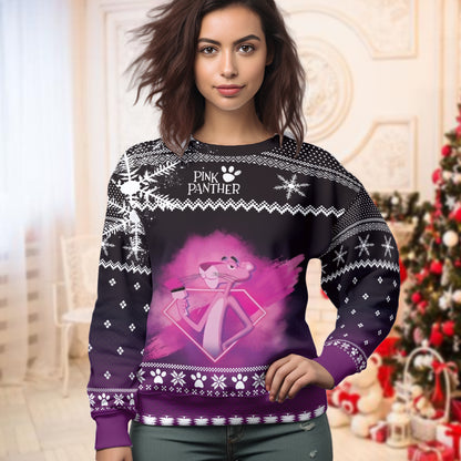 Christmas Pink Panther Ugly Sweater Custom - 411TT-US016