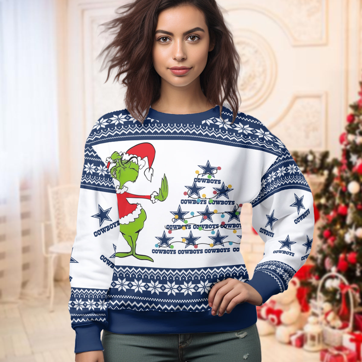 A Best Gift For Fan, Custom Football Teams Ugly Sweater _ 411MC-US016