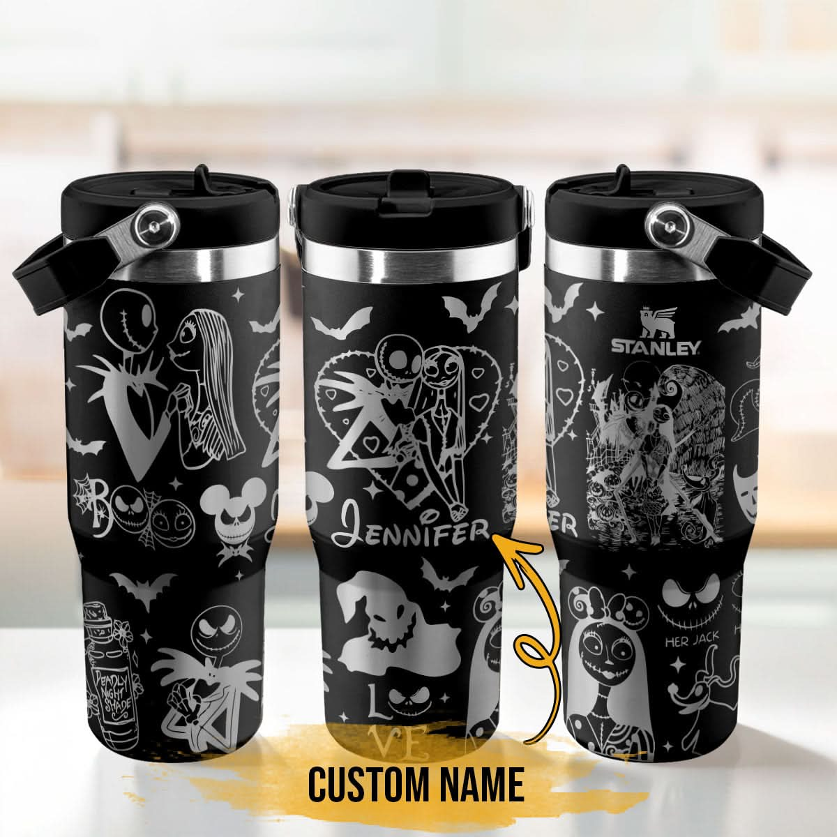 Custom Name Couple Nightmare Before Christmas Revenge IceFlow 40oz Tumbler - 408HLTLTB0101