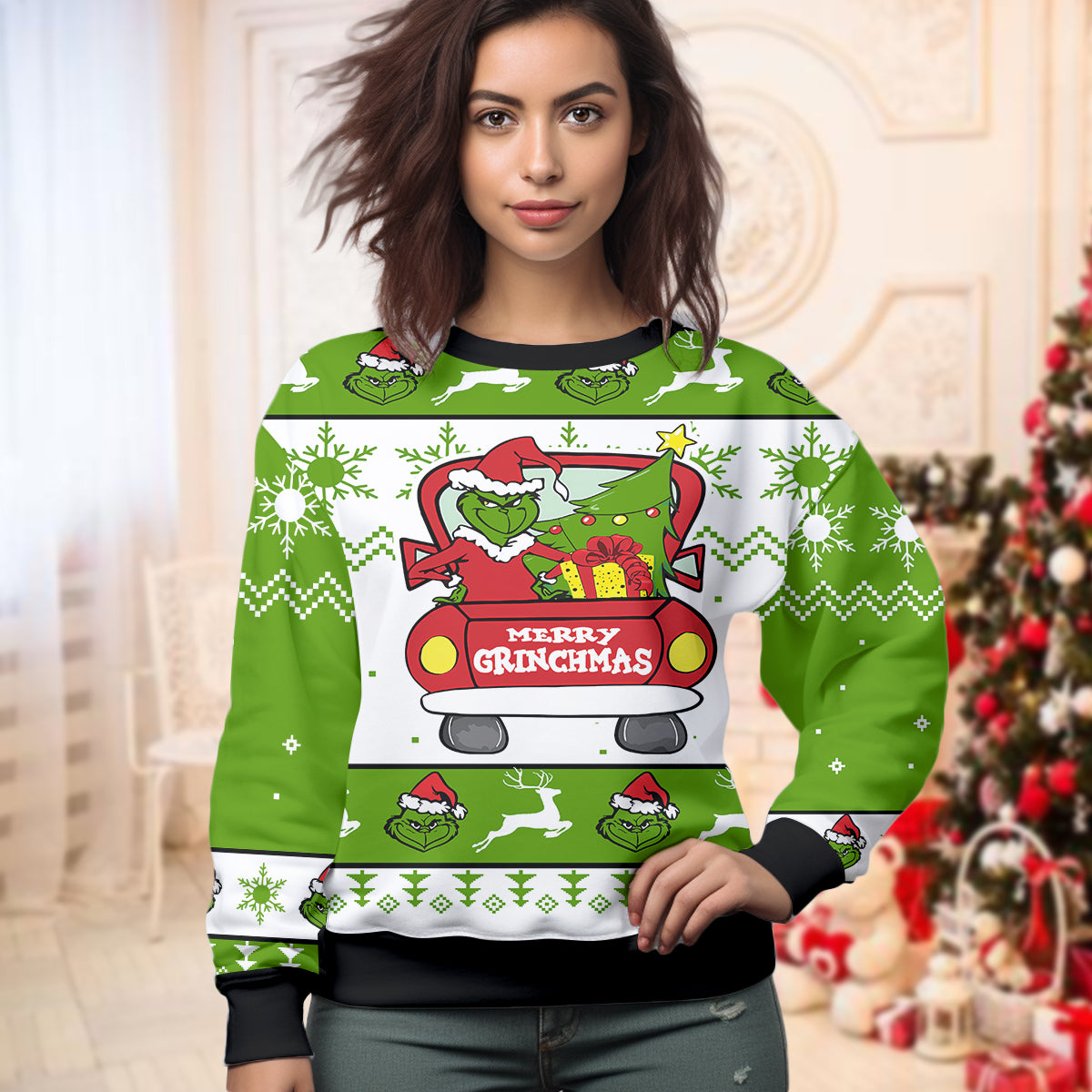 Christmas Grinch Ugly Sweater - 411TT-US007