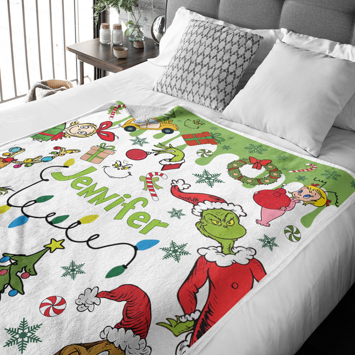 Custom Grinch Movie Blanket - 410QA-BL003