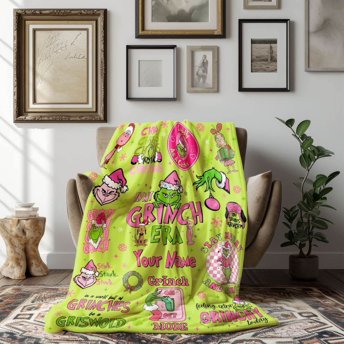 Custom Grinch Movie, Gift For Fan Blanket - 410TTTLBL005