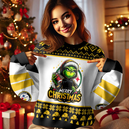 Custom Football Grinch Ugly Sweater -411TT-US017